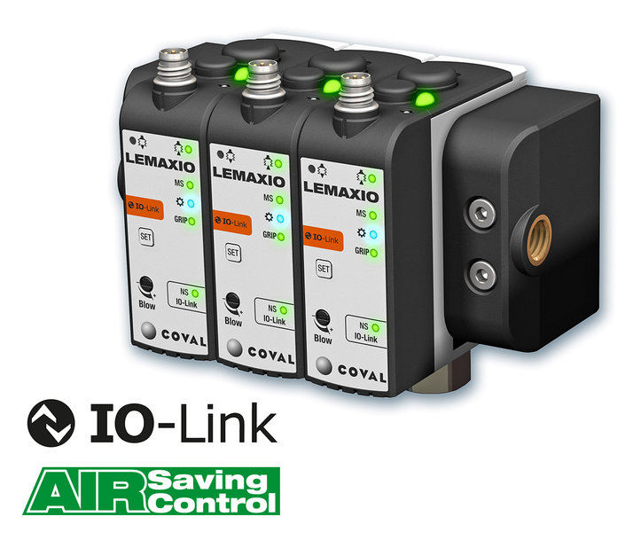 COVAL announces a new series of mini vacuum pumps with IO-LINK communication interface